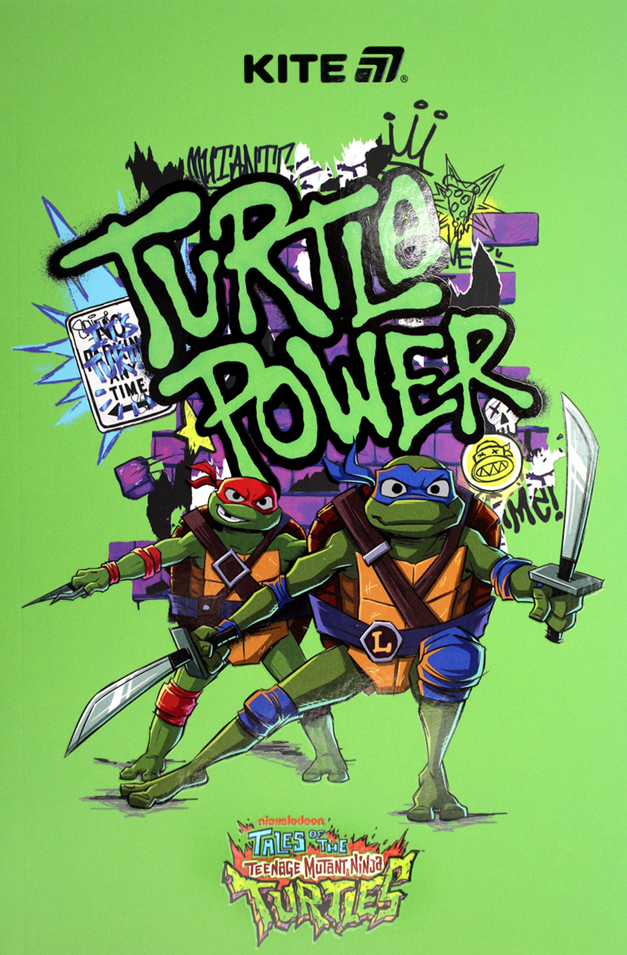 Блокнот А5 64 аркуші б/лінія м'яка обкладинка Ninja Turtles термобіндер