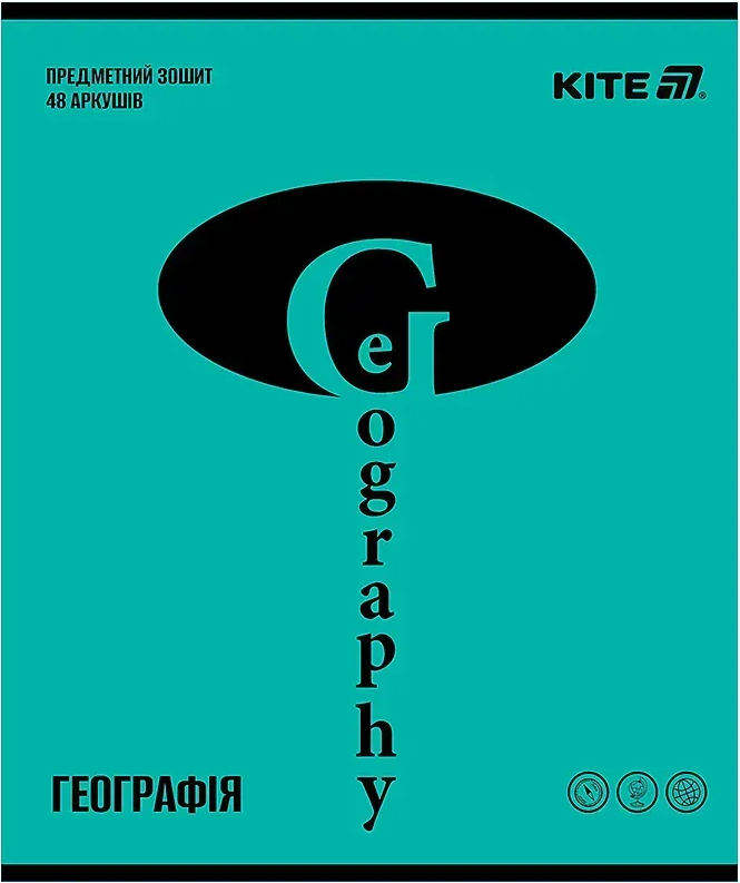 Зошит 48 аркушів клітинка Предметка-Географія софт тач+УФ, Bright