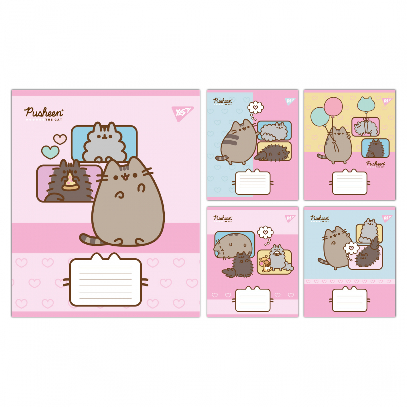 Зошит 18 аркушів клітинка Pusheen Funny