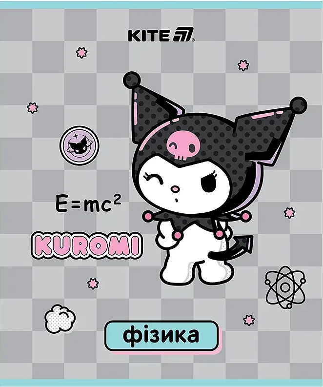 Зошит 48 аркушів клітинка Предметка-Фізика софт тач+УФ, Kuromi