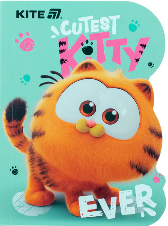 Блокнот А6 60 аркушів клітинка вирубка «Garfield»