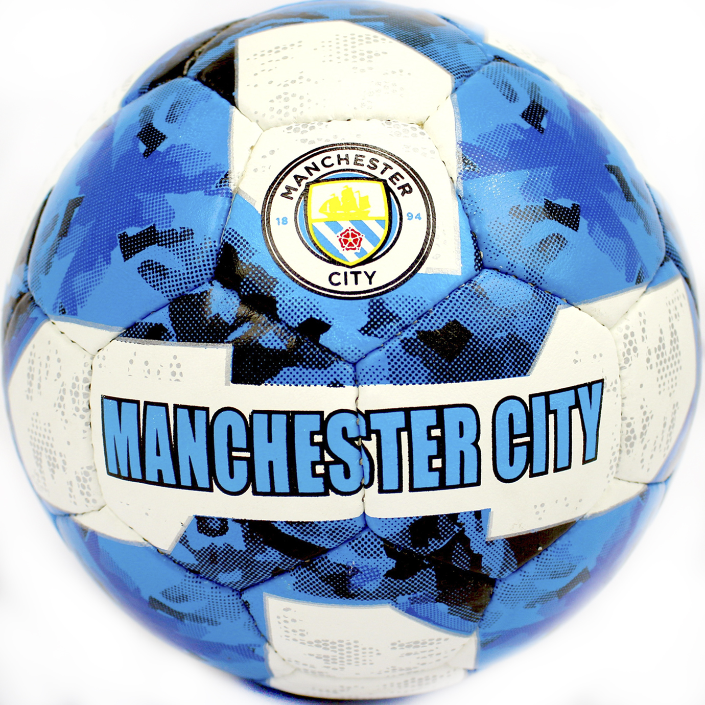 М'яч футбольний Manchester біло-синій