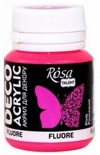 Акрил художній «Rosa Talent» 20мл рожева флуоресцентна