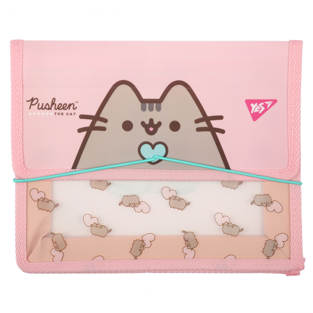 Папка для зош. В5 «Pusheen» на резинці пластикова