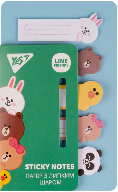 Блок/зам. липк. краєм 100 аркушів Line Friends
