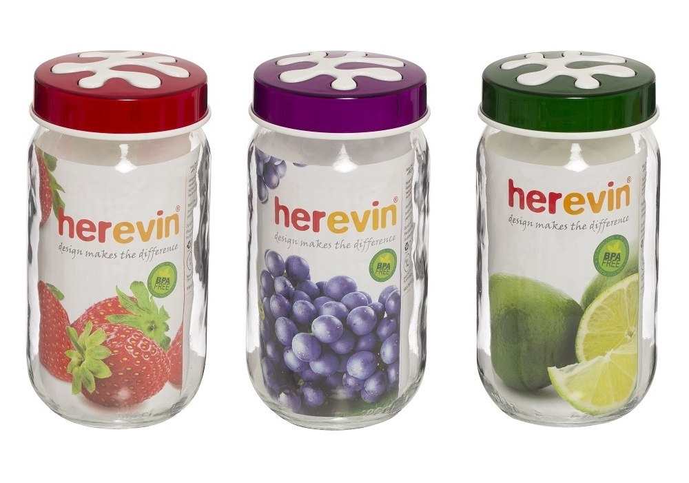 Банка скло «Herevin Canister-Mix Colour» 1л