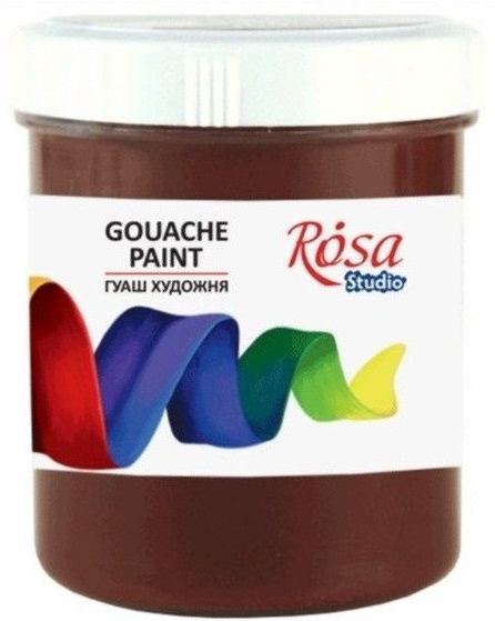 Гуашева фарба «Rosa Studio» коричнева темна 100мл