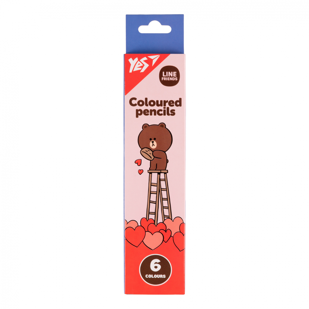 Олівці кольорові 6 кольорів Line Friends. Choco