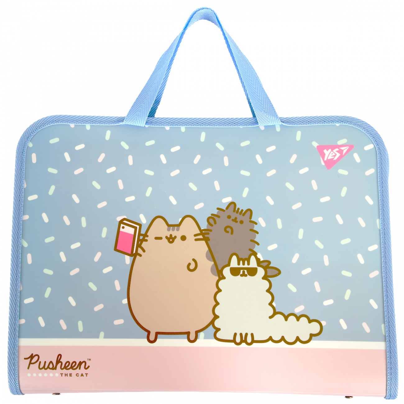Папка-портфель Pusheen на блискавці з ручками