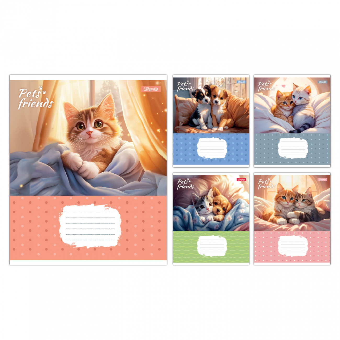 Зошит 18 аркушів клітинка 1В Pets Frinds