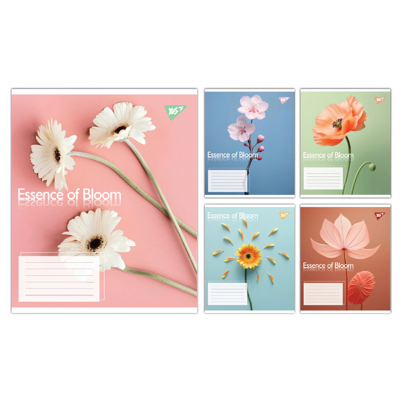 Зошит 18 аркушів клітинка Essence of Bloom
