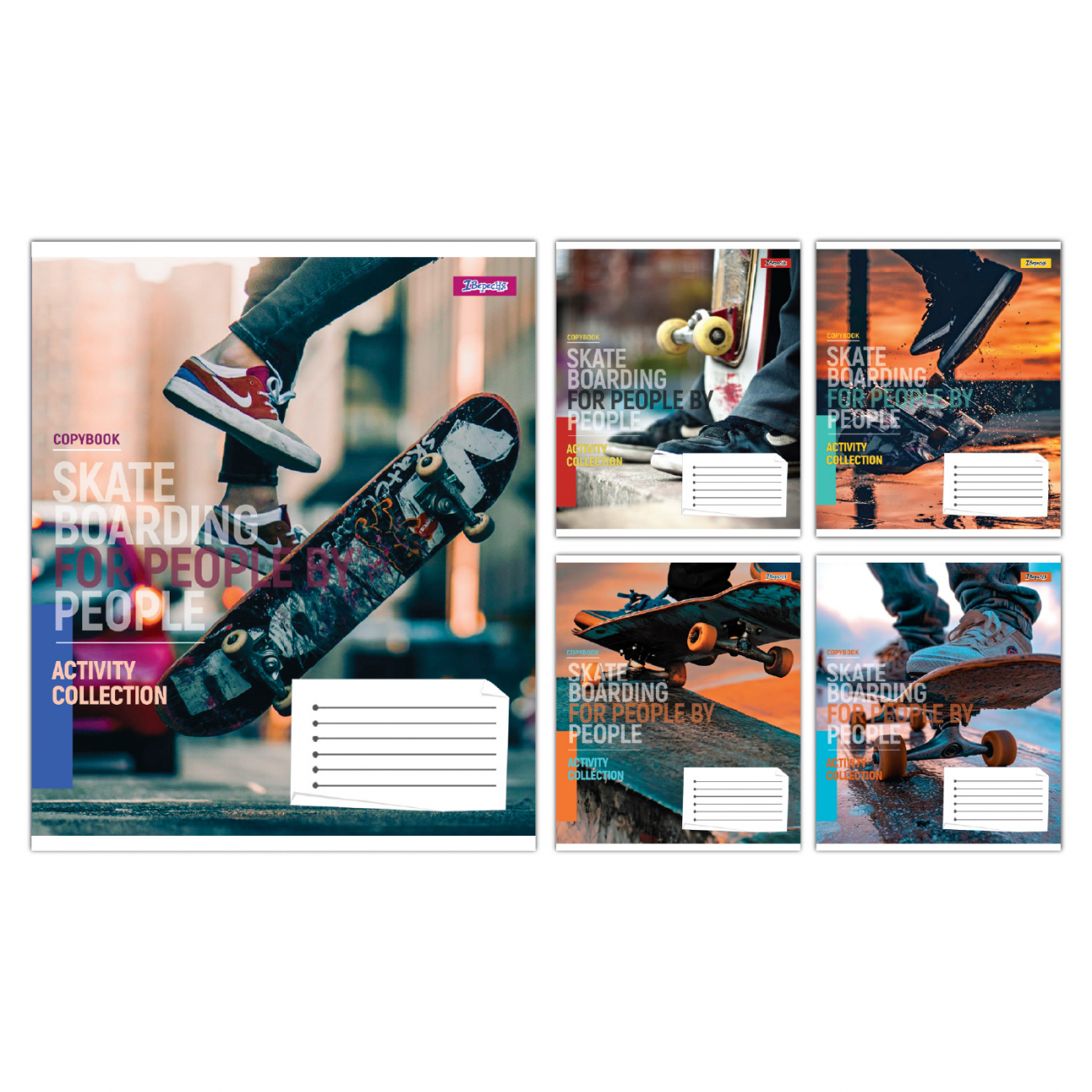 Зошит 60 аркушів клітинка 1В Skateboarding