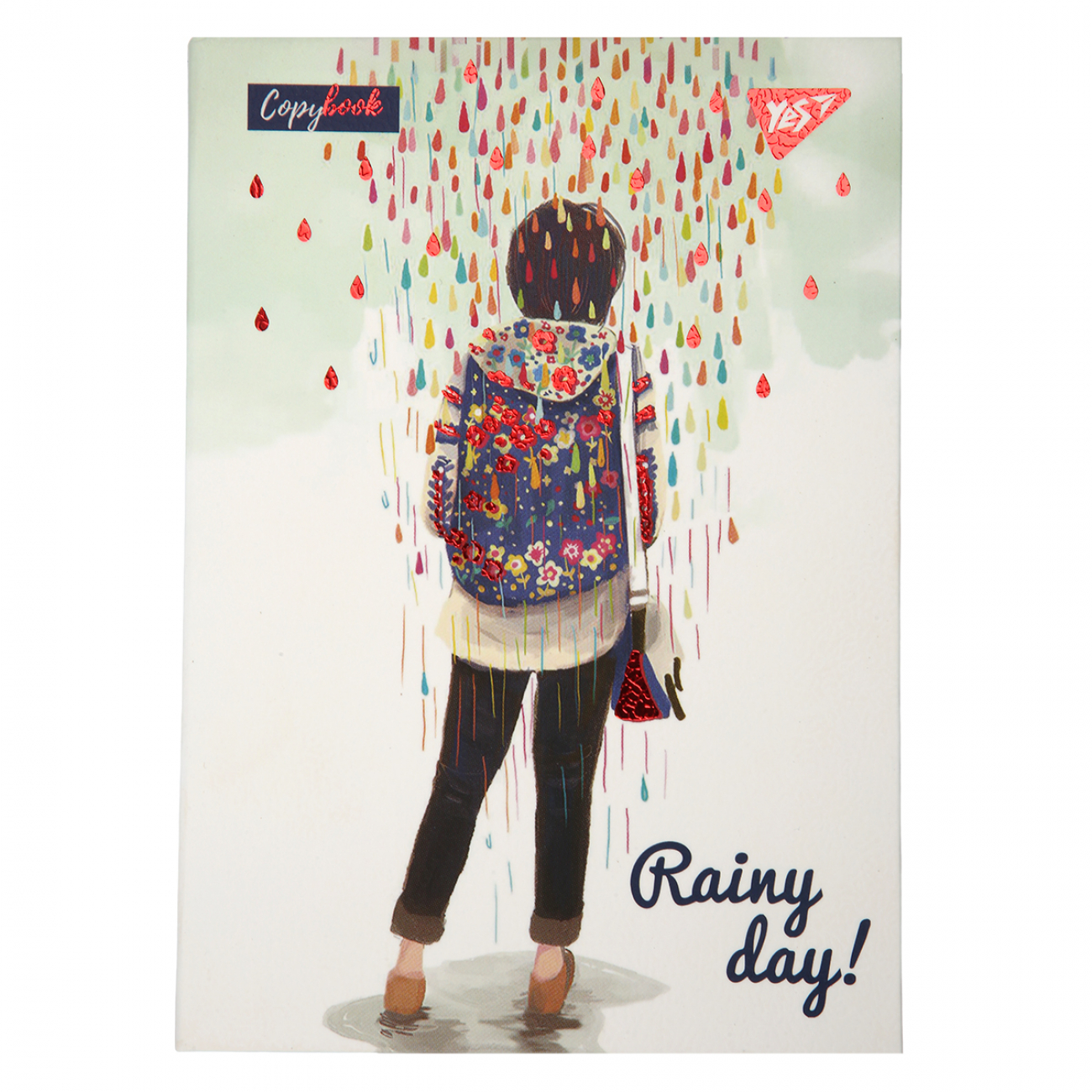 Блокнот А6 64 аркуші клітинка Rainy day інтегральна обкладинка