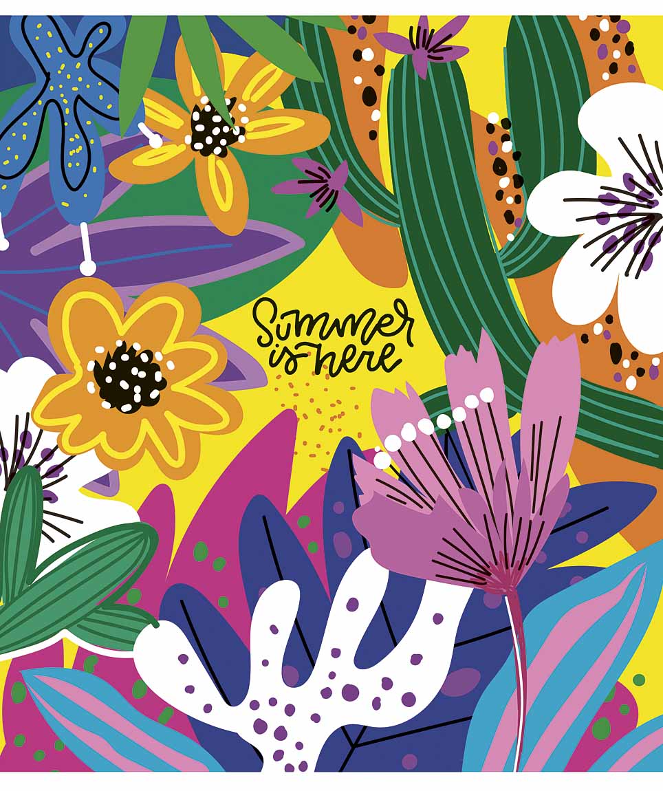 Зошит 80 аркушів лінія «Genius» Summer is Here виб. УФ лак