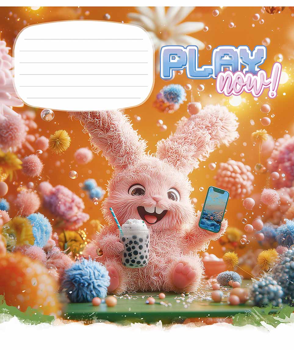 Зошит 12 аркушів коса лінія «Play now (нейт) » ВД-лак