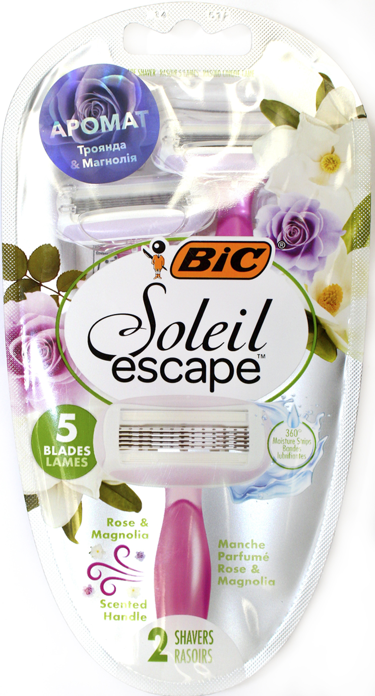 Станок однораз. «Biс Soleil» Ескейп Роза (2шт) на блістері