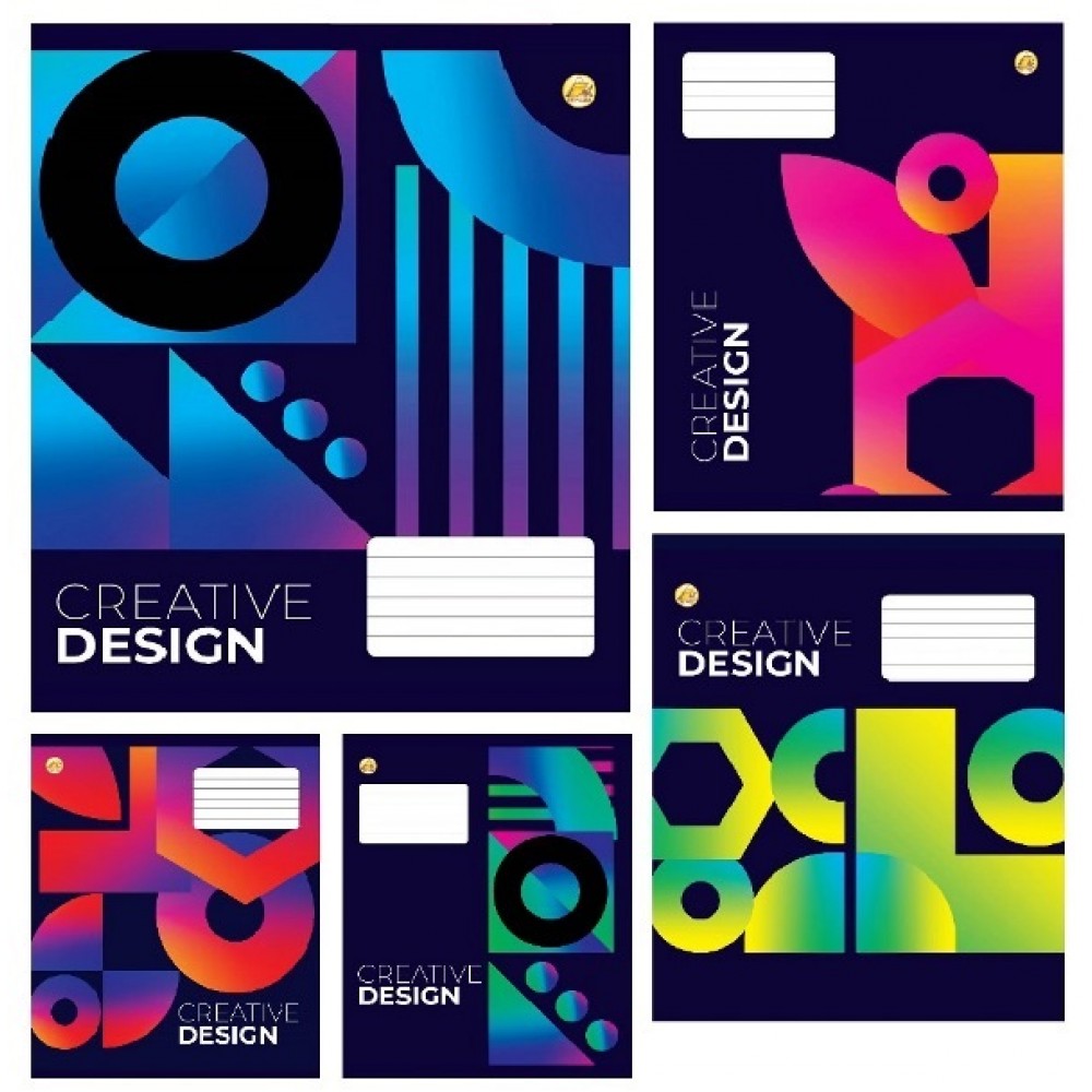 Зошит 96 аркушів клітинка «Creative design»