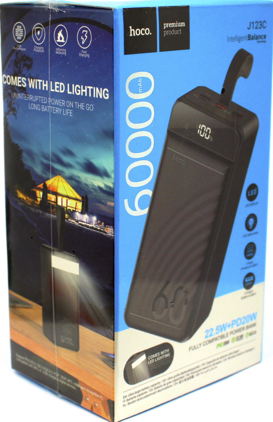 УМБ Power Bank 60000mAh 3USB/Type-C 22.5W+PD20w QC 3.0