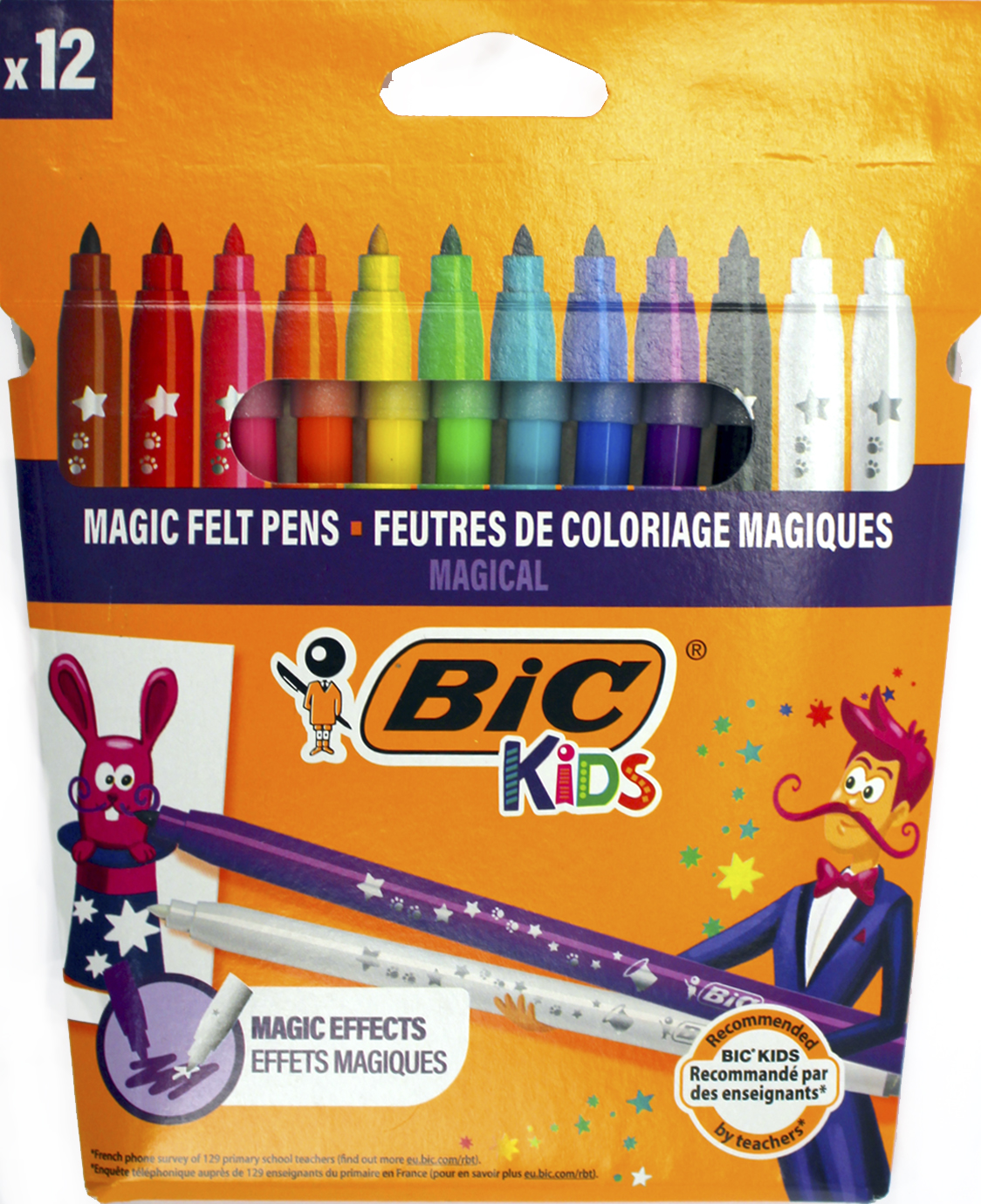 Фломастери «Bic» 12 кольорів Magic