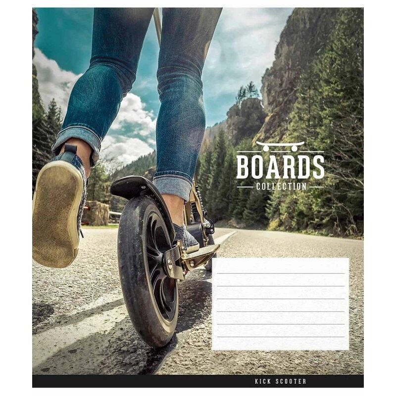 Зошит 24 аркуші клітинка Star «Boards collection» ВД-лак