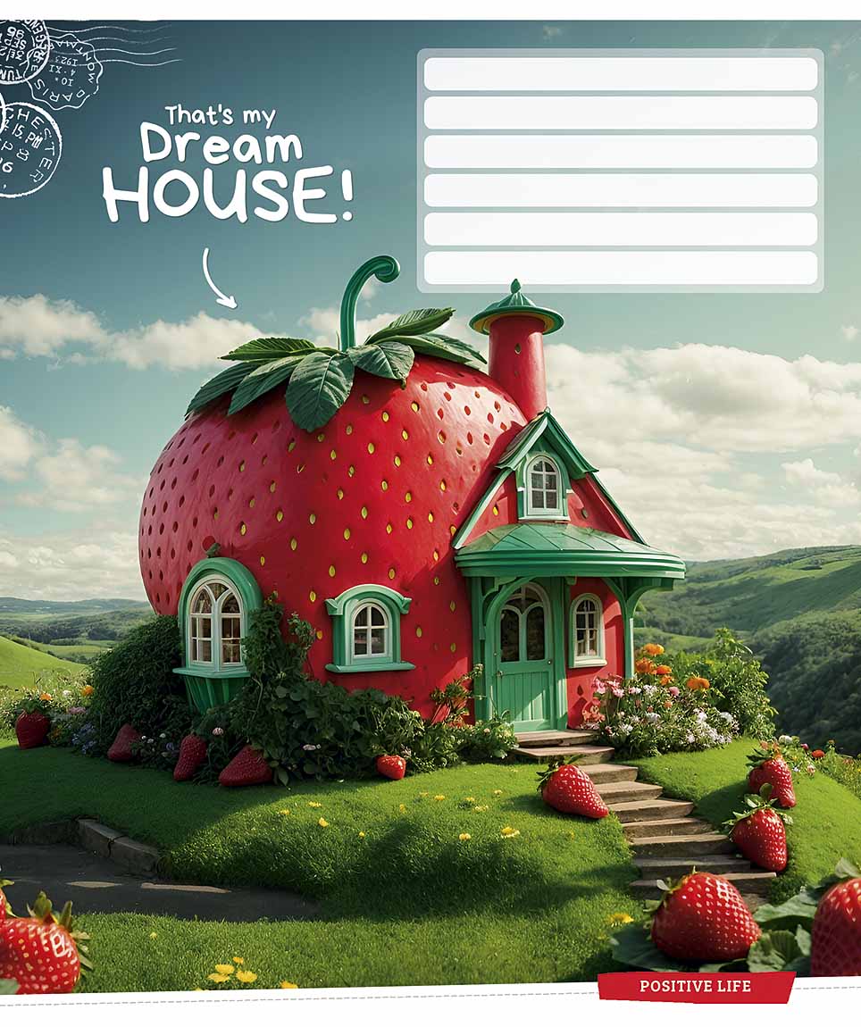 Зошит 12 аркушів клітинка Star «Dream house (нейт) » ВД-лак