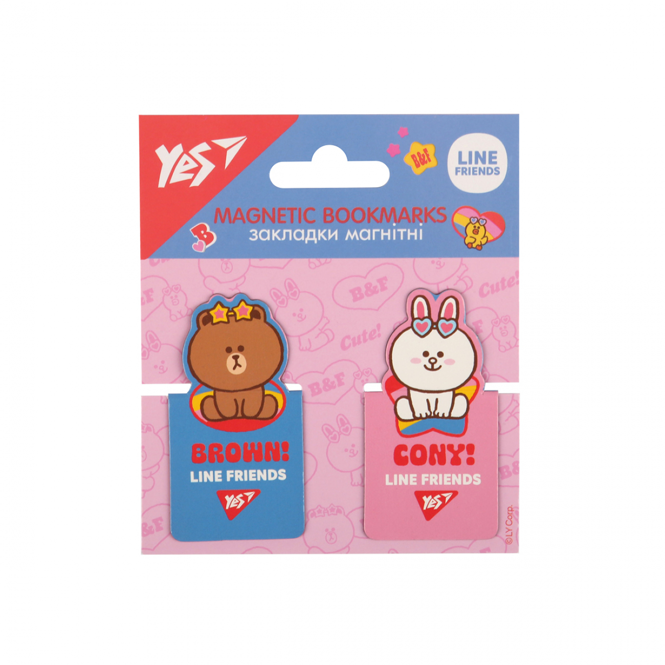 Закладка магнітна Line Friends висічка 2 шт