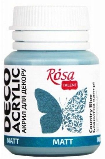 Акрил для декору «Rosa Talent» 20мл блакитна кантрі, матовий