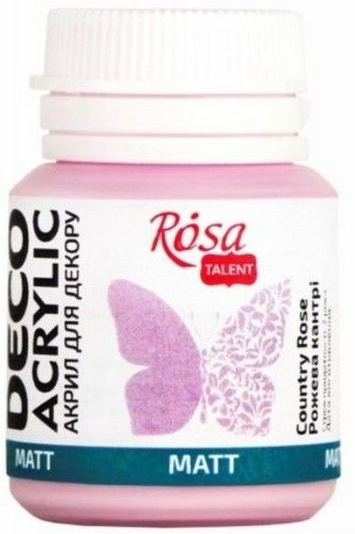 Акрил для декору «Rosa Talent» 20мл рожева кантрі, матовий