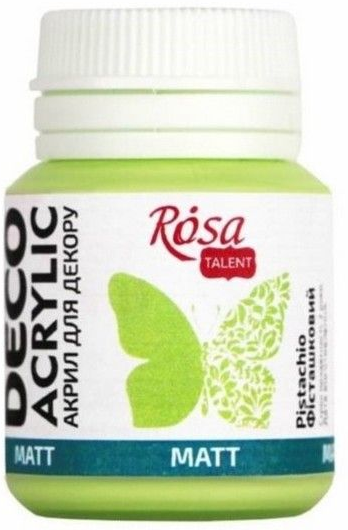 Акрил для декору «Rosa Talent» 20мл фісташковий матовий