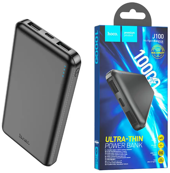 УМБ Power Bank 10000mAh High-ranking 2USB/1Type-C black