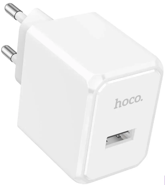 Зарядний пристрій 1USB 2.1A white
