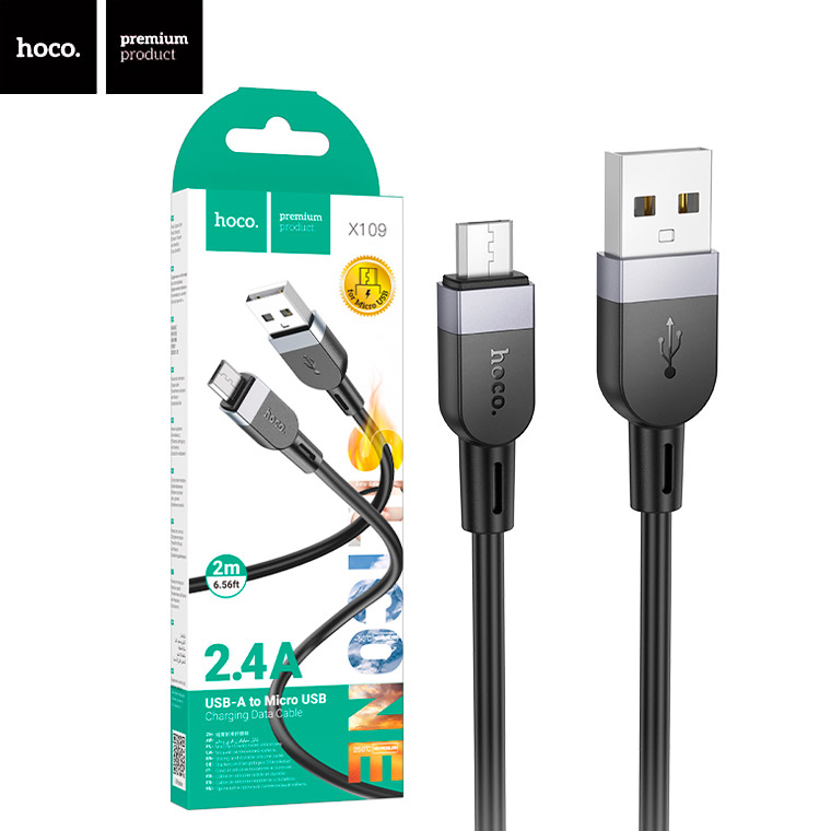 Кабель USB > microUSB X109 2.4A 3м black