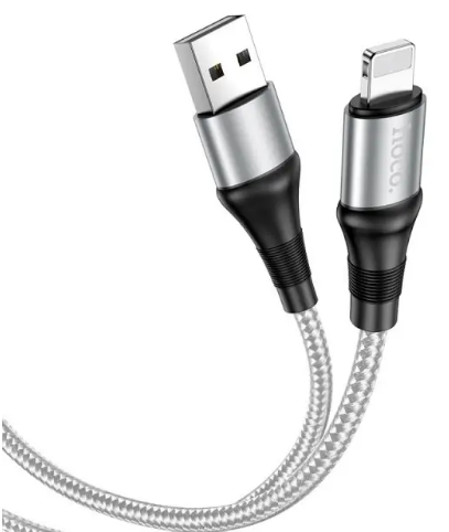 Кабель USB > Lightning X50 1м 2.4А grey