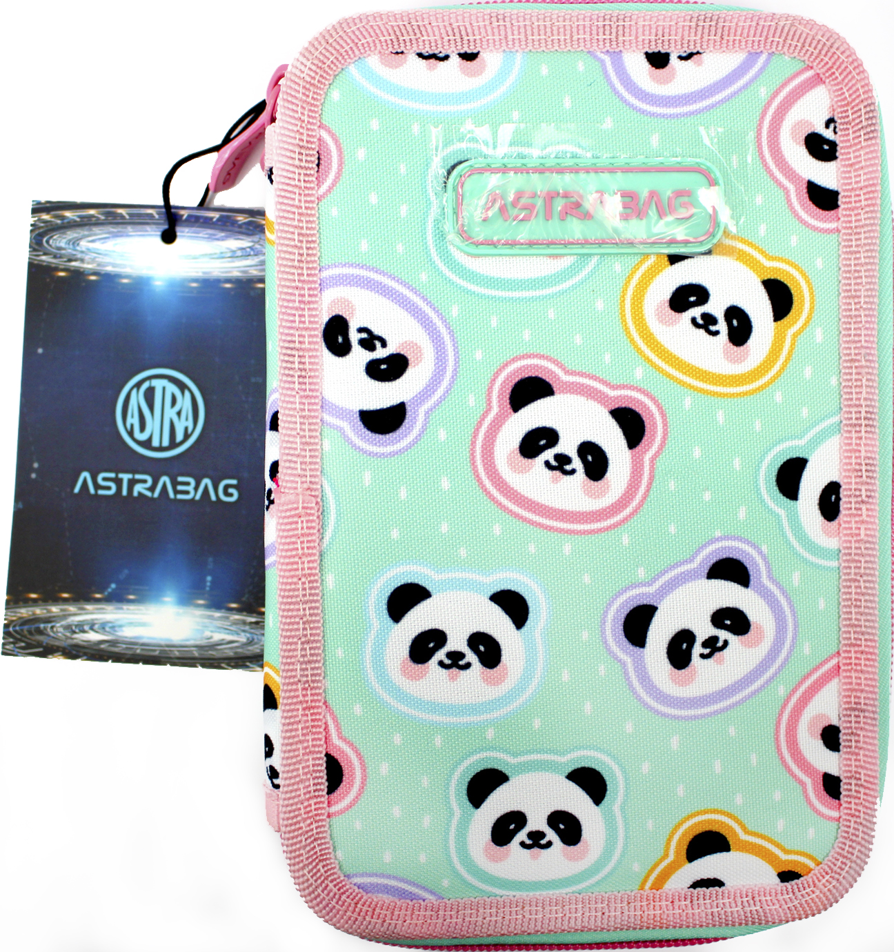 Пенал «Astrabag» Minty Pandas 2 відділення