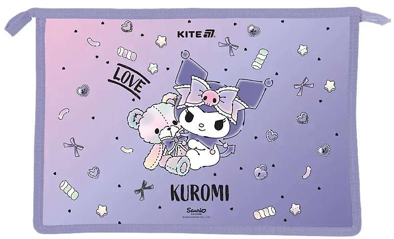 Папка А4+ Kuromi на блискавці