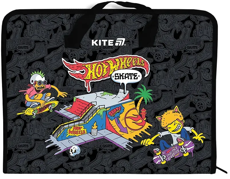 Папка-портфель А4+ Hot Wheels на блискавці