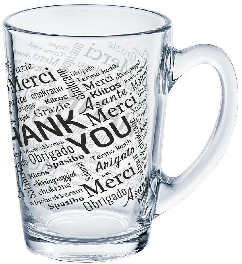 Чашка скло 320мл «Luminarc.New Morning Thank You»