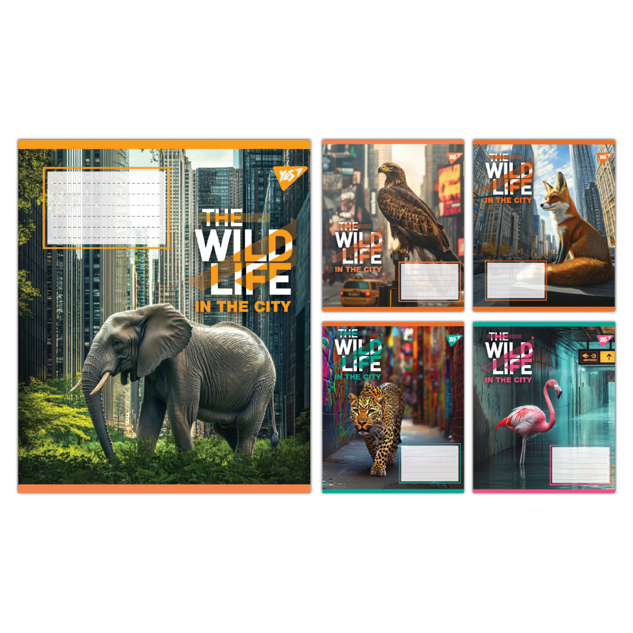 Зошит 24 аркуші клітинка The wild in the city