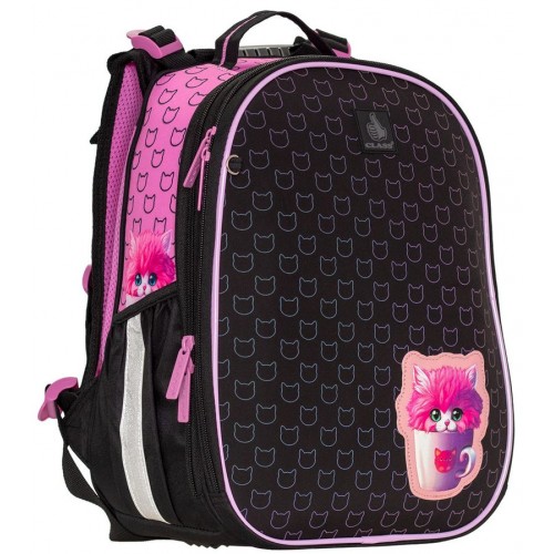 Рюкзак каркасний «School Case» Kitty 2від.2карм.35×27×16см