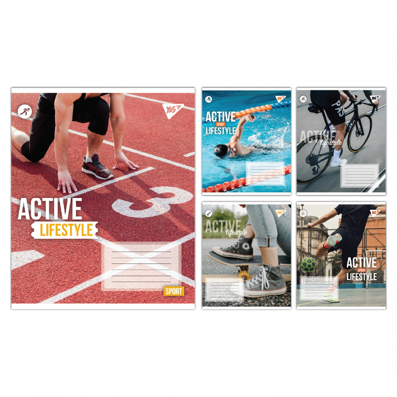 Зошит 60 аркушів клітинка Active lifestyle