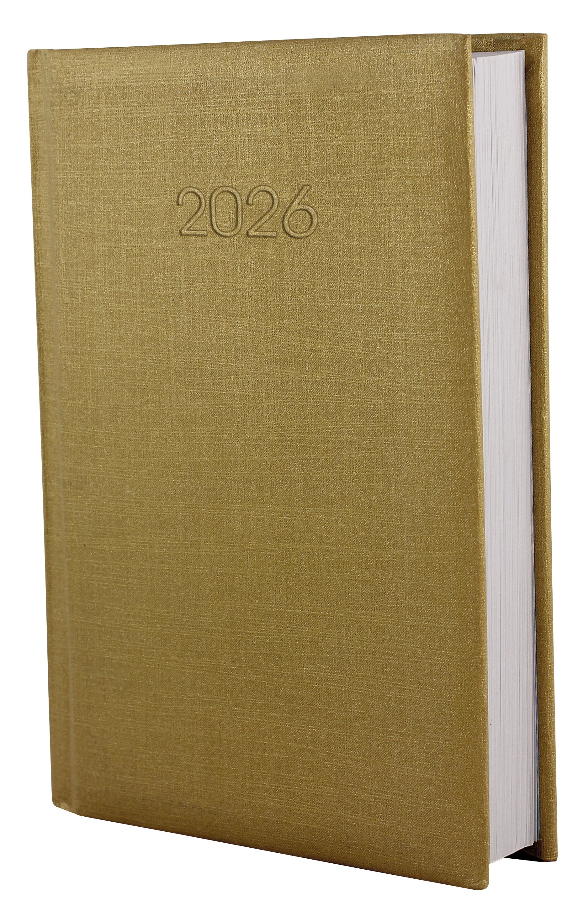 Щоденник A5 датований 2025 Текстиль золото