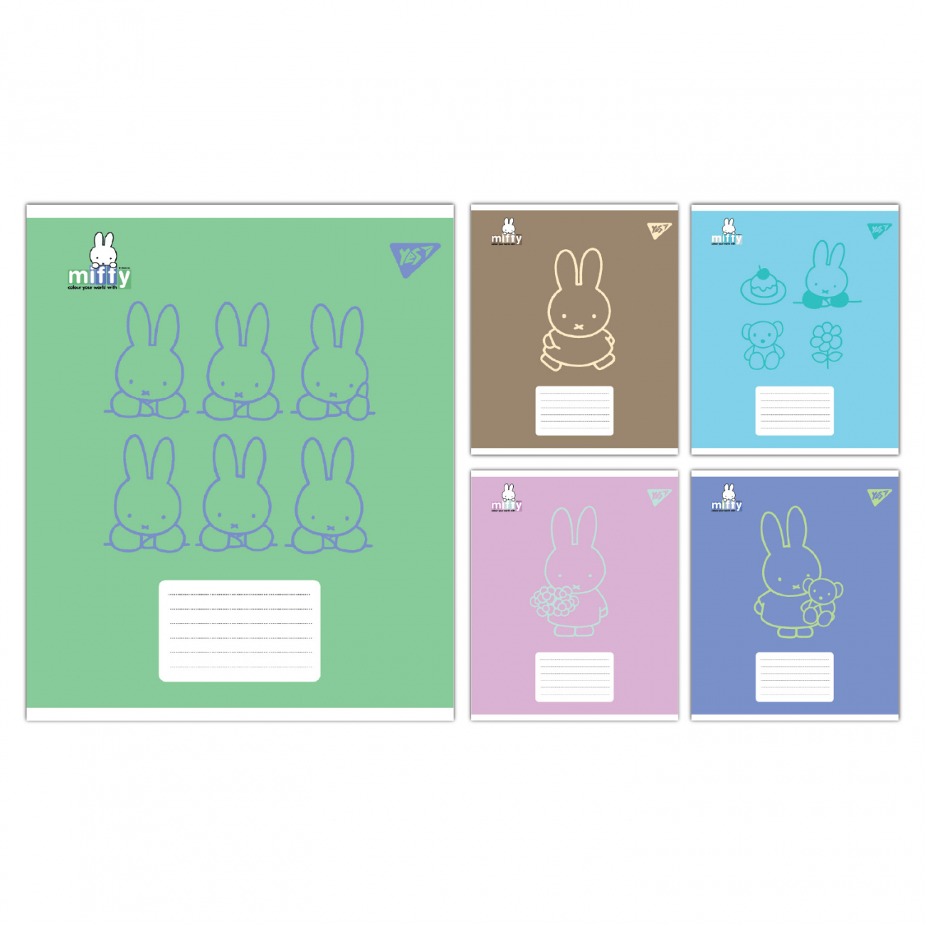 Зошит 12 аркушів клітинка Miffy Bunny