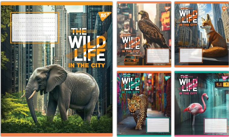 Зошит 60 аркушів лінія The wild in the city