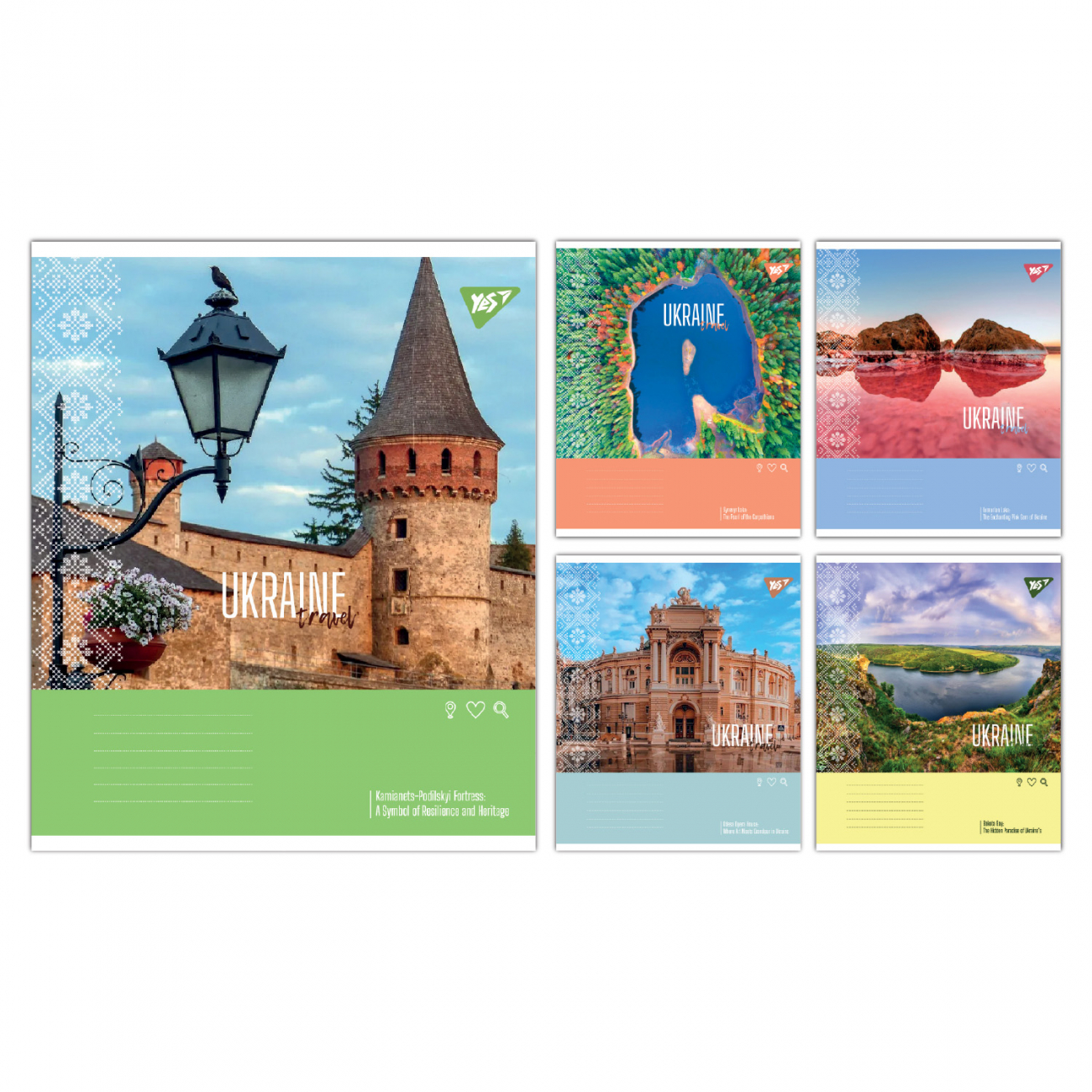 Зошит 24 аркуші клітинка Ukraine travel