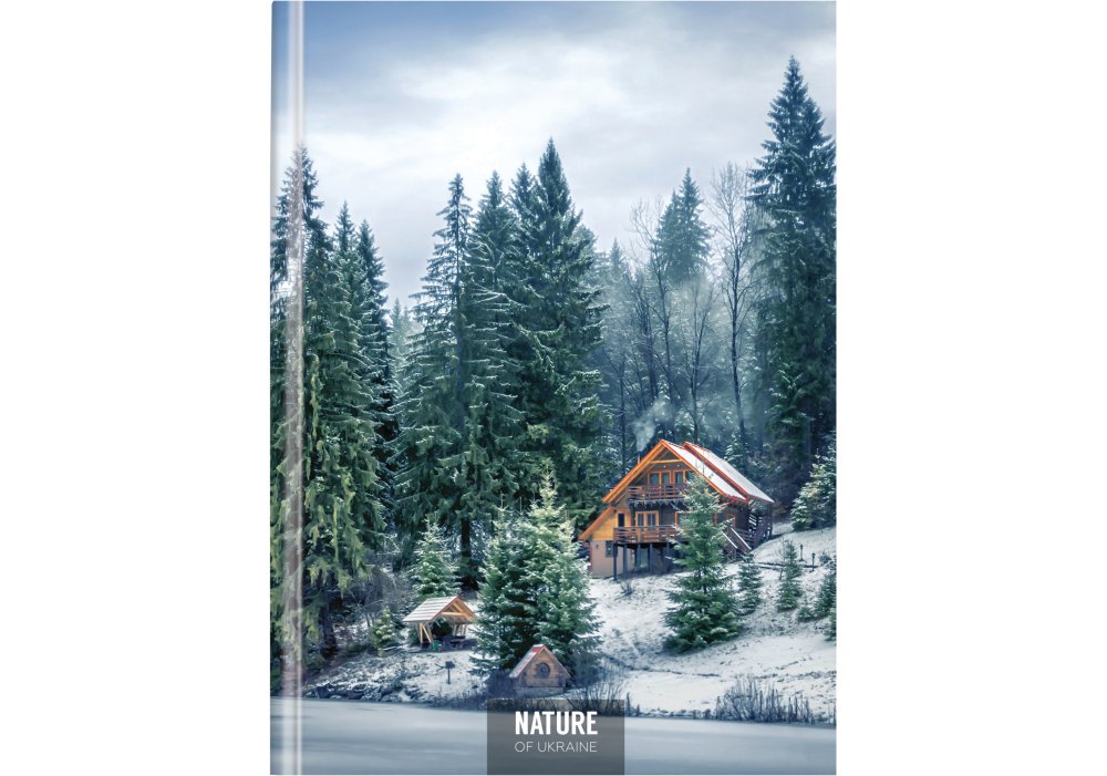 Зошит А4 96 аркушів клітинка тверда обкладинка «Nature of Ukraine: зима»