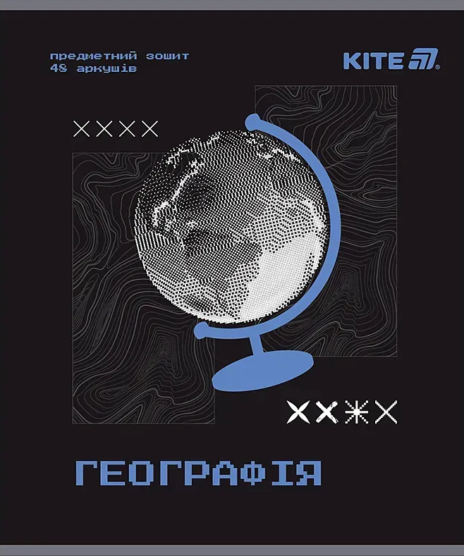 Зошит 48 аркушів клітинка Предметка-Географія гібр лак+УФ, Techno