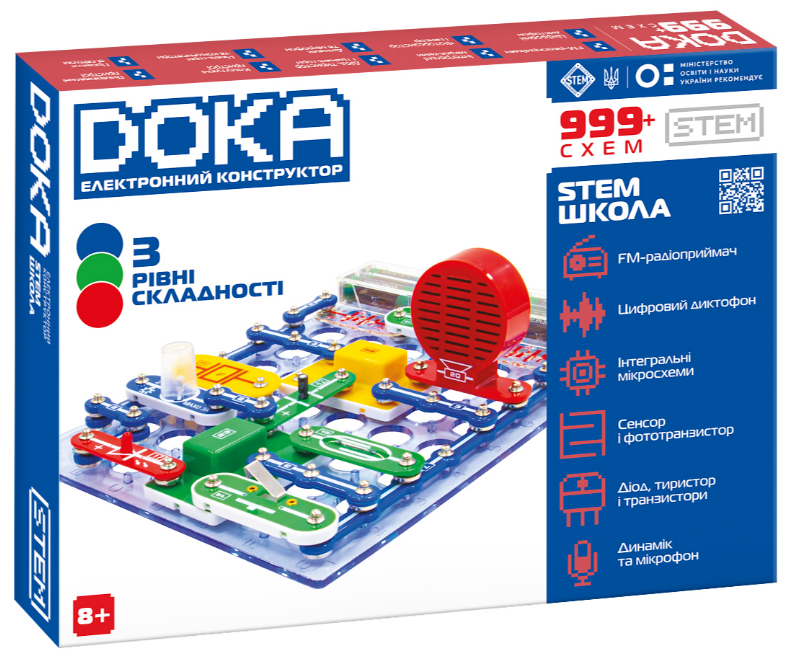 Конструктор електронний «Doka» Школа 999+Схем