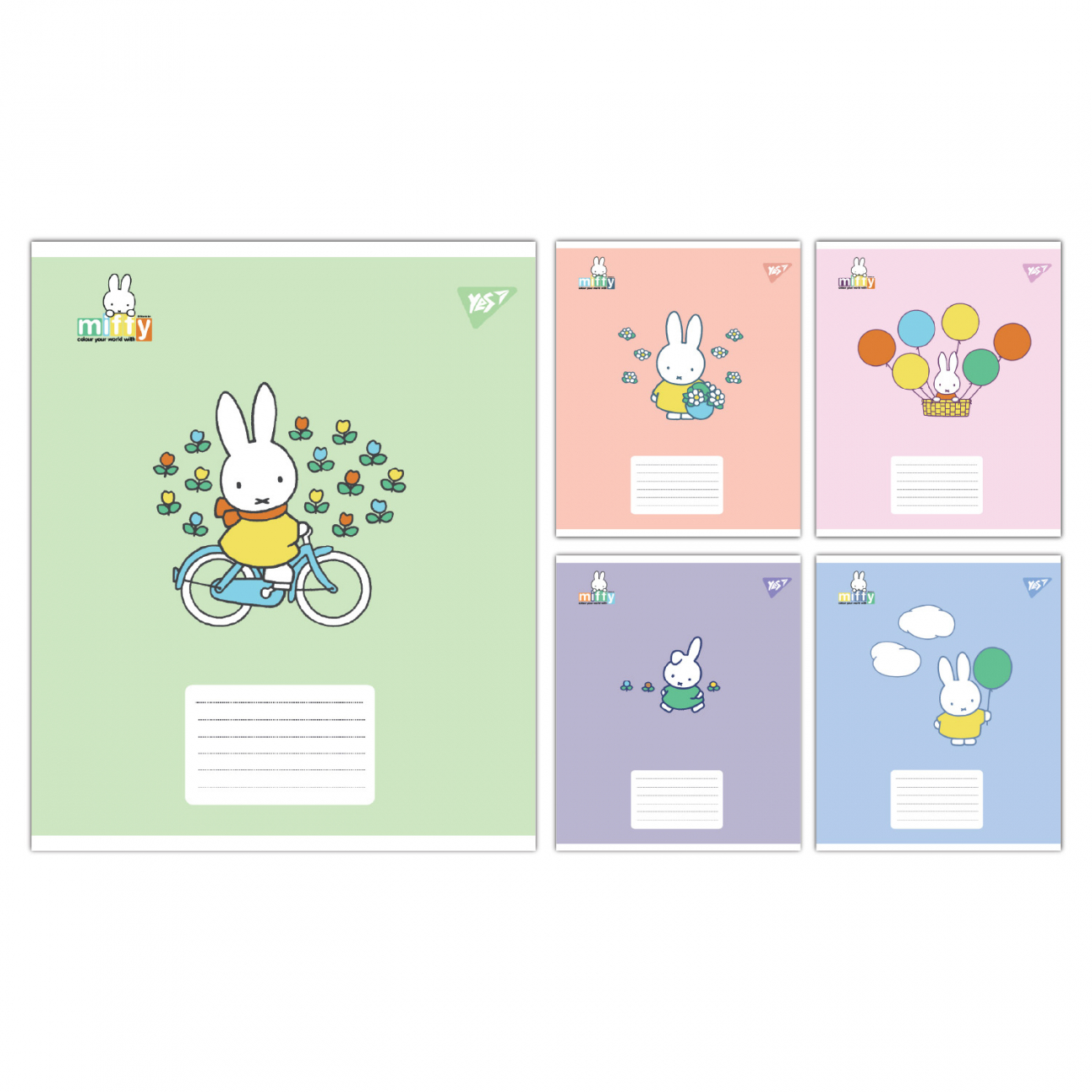 Зошит 18 аркушів клітинка Miffy Playfull