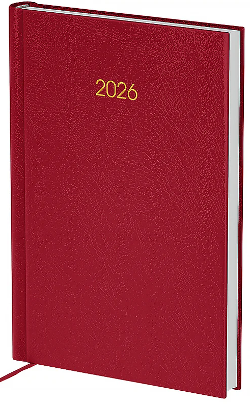 Щоденник А5 дат2026 Classic City з/т бордовий