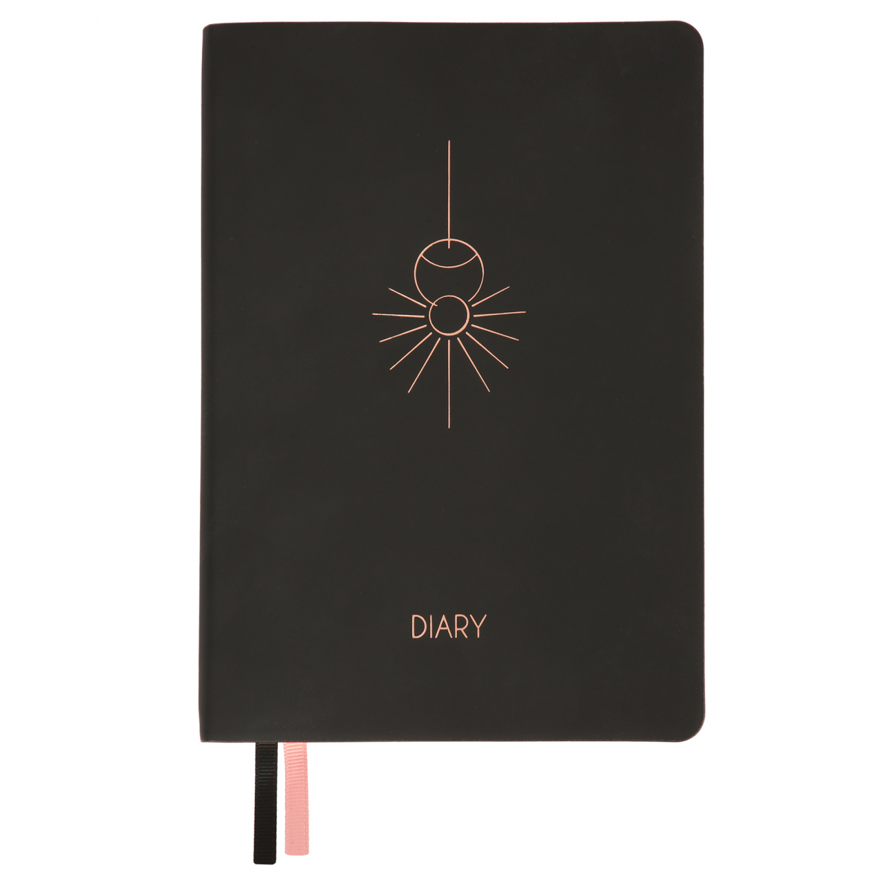 Щоденник А5 «Leo Planner» недатований 160 аркушів Hypnotic чорний м'яка обкладинка